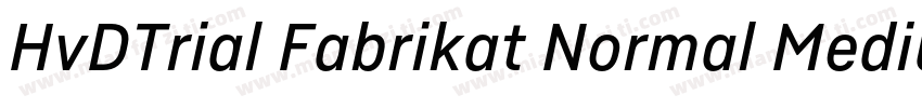 HvDTrial Fabrikat Normal Medium字体转换